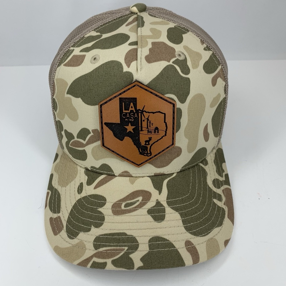 La Casa Wind Patch Hat Camo Mesh Richardson 112PFP OSFM Snapback Trucker Cap